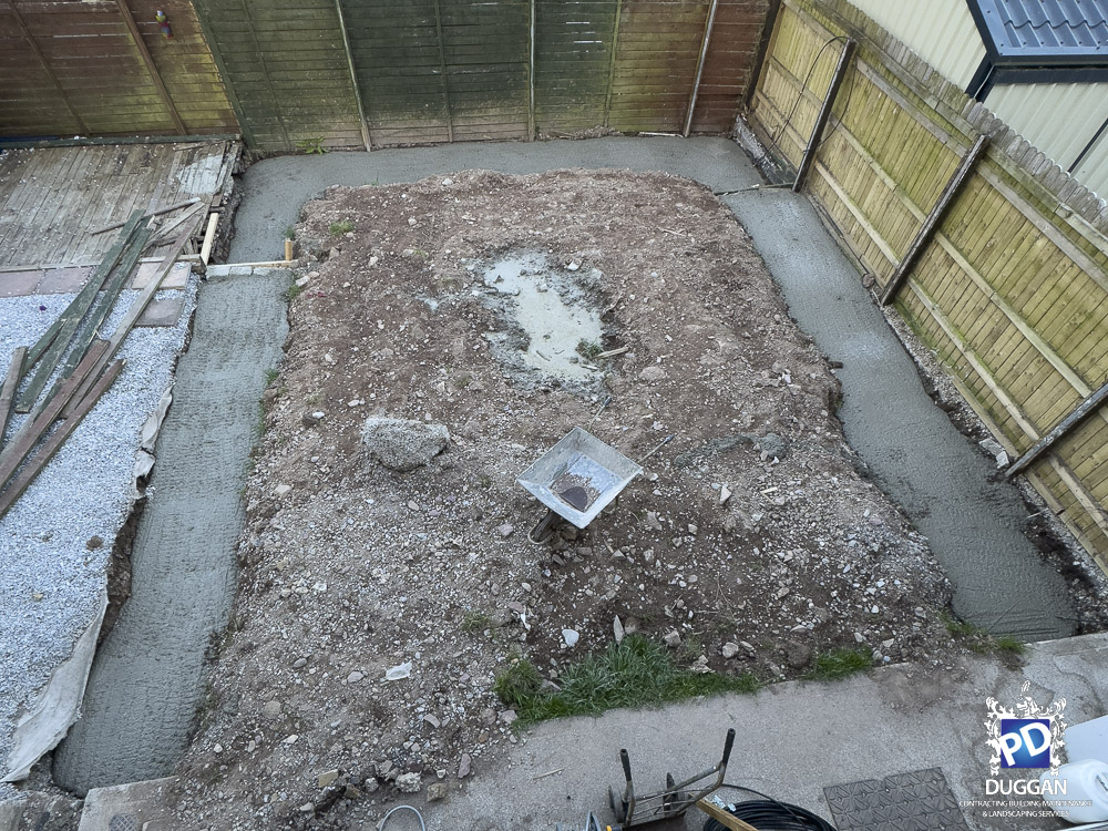 Trenches Filled with Concrete